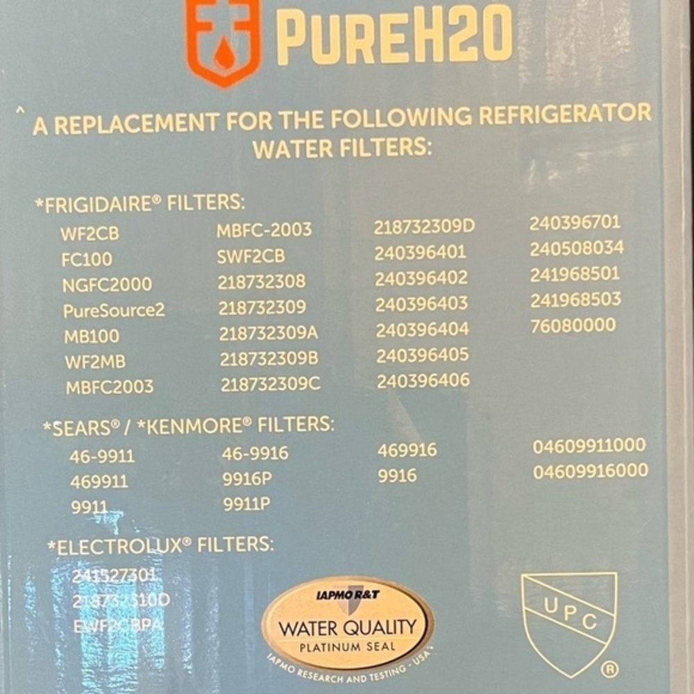 Refrigerator Filter PureH2O Water Filter PH21610S Frigidaire Kenmore Electrolux - Picture 2 of 9